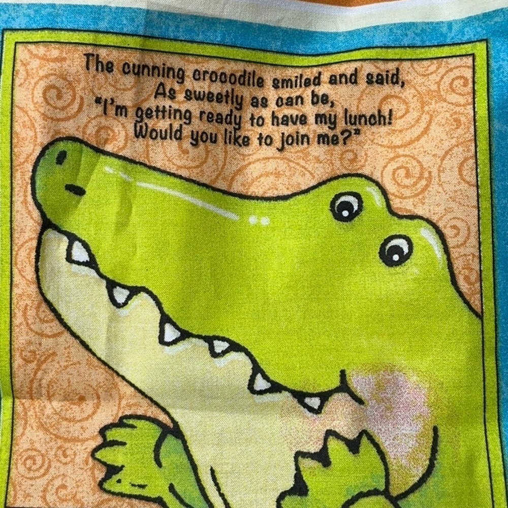 Colorful Animal Story Fabric Panel HOP by Marie Cole - Picture 7 of 11